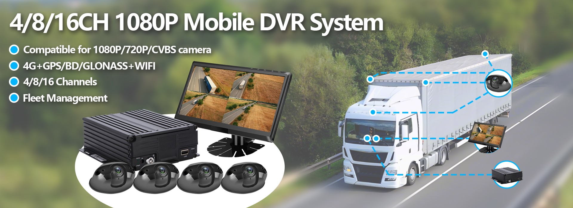 4/8/16ch 1080p Sistem DVR mobil