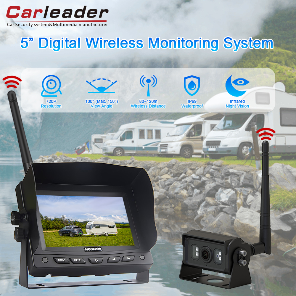Actualizați la monitorizare mai inteligentă cu Carleader 5-inch 2.4G LCD TFT Sistem digital de cameră wireless