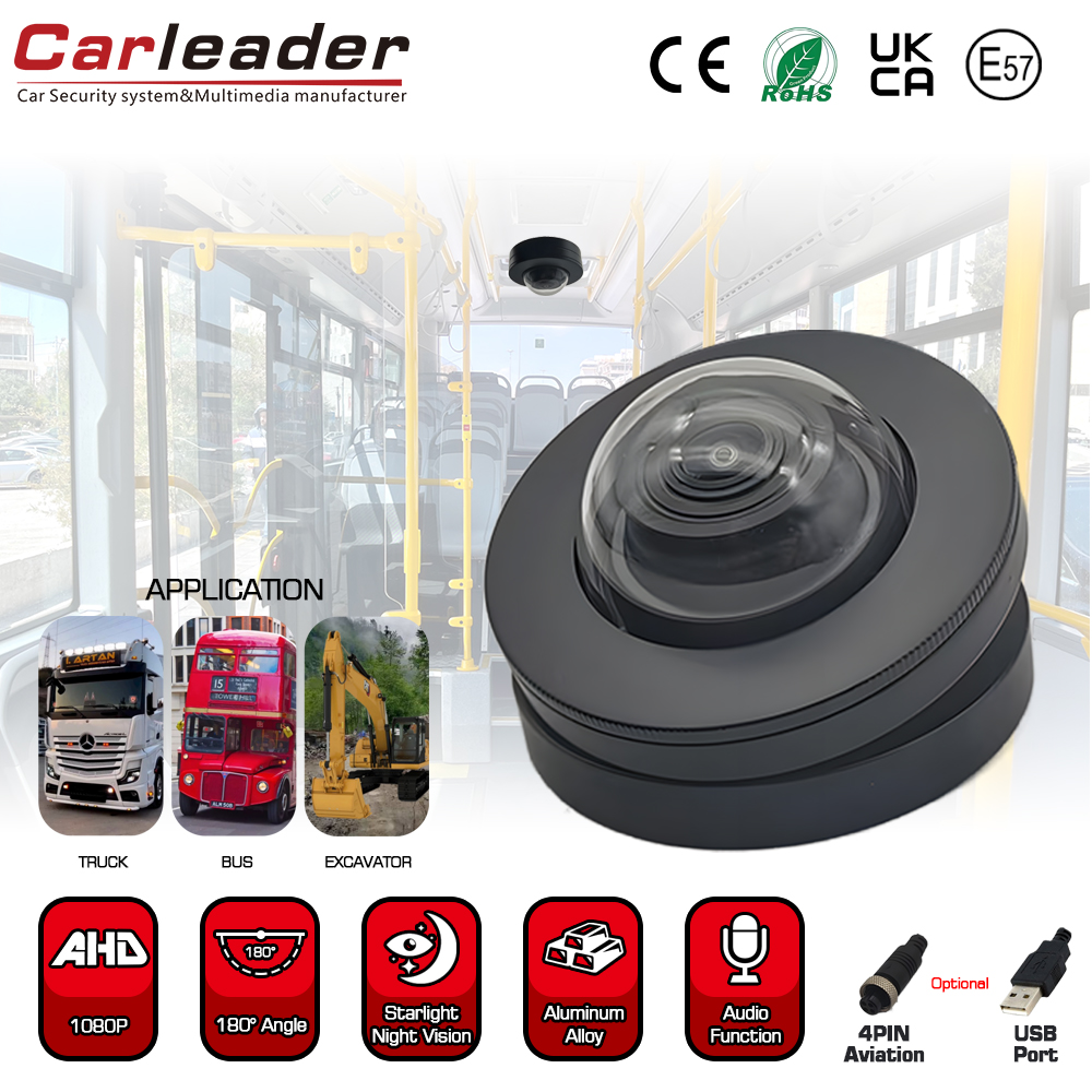 Carleader cu unghi larg de 180 de grade HD 1080p Cameră vehicul pentru cupole pentru supraveghere în vehicul
