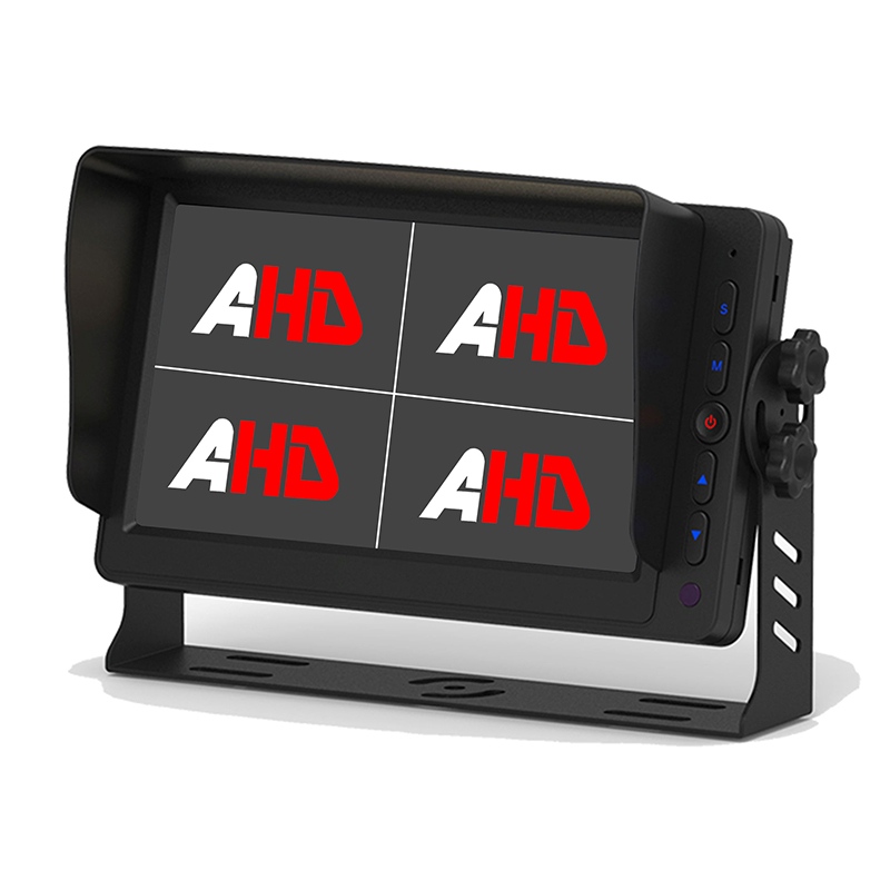 Intrări Carleader 7 inch 4CH AHD Monitor cu afișaj cu vizualizare quad Îți îmbunătățește securitatea la volan