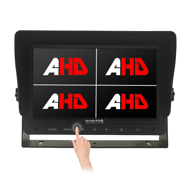 Carleader 7 inch Quad Split Screen AHD Butoane tactile Monitor de marșarier