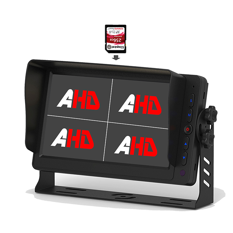 Carleader 7 inch Quad Display Truck Înregistrare video Monitor AHD