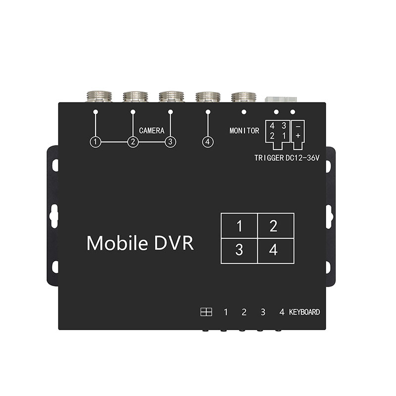 DVR pentru vehicul AHD 4CH cu înregistrare de 512 GB și vizualizare divizată cu mai multe camere