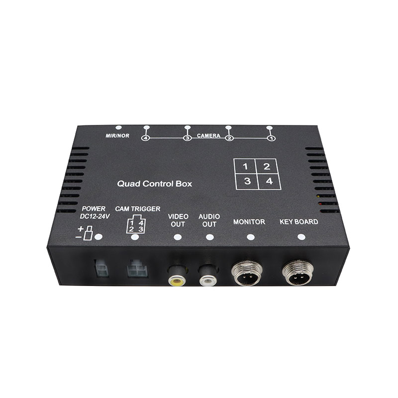 Cutie de control video pentru vehicul 4CH pentru afișaj cu mai multe camere și comutare camere