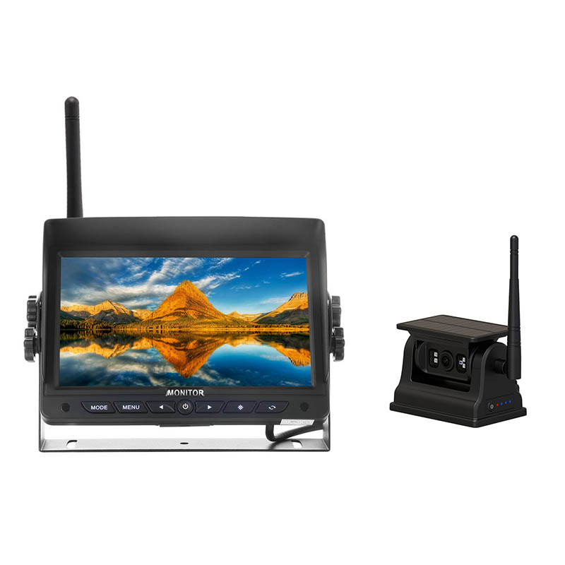 7 inch 2,4 g Sistem de camere solare cu monitorizare wireless digital 2,4g