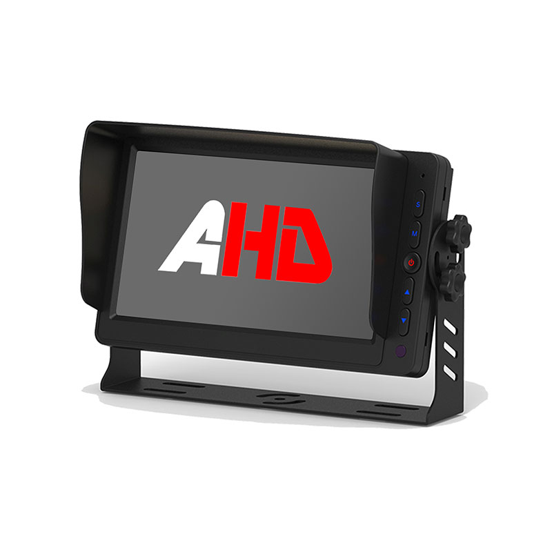 Monitor pentru vehicul AHD de 7 inchi cu 5 butoane iluminate din spate și intrări video duale