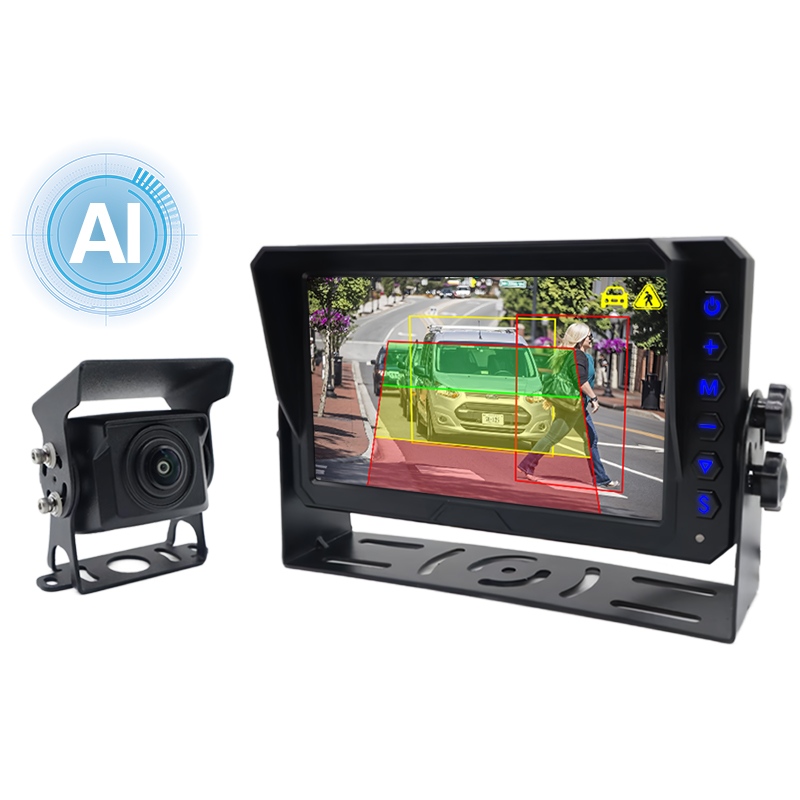 Sistem de cameră cu vedere spate AI de 7 inchi cu detectare a oamenilor și a vehiculelor