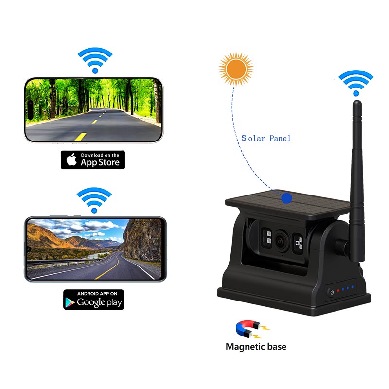 Solar WiFi Backup Camera On Phone